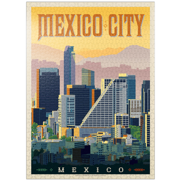puzzleplate Mexico: Mexico City, Vintage Poster 1000 Jigsaw Puzzle