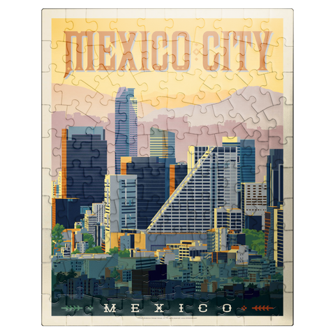 puzzleplate Mexico: Mexico City, Vintage Poster 100 Jigsaw Puzzle