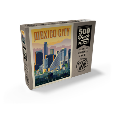 Mexico: Mexico City, Vintage Poster 500 Jigsaw Puzzle box view2