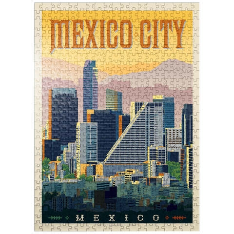 puzzleplate Mexico: Mexico City, Vintage Poster 500 Jigsaw Puzzle