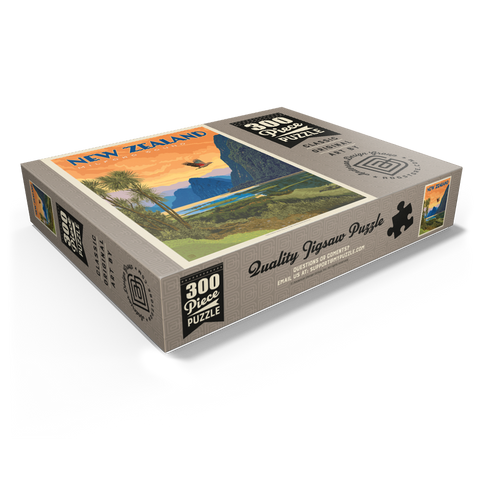 New Zealand: Milford Sound, Vintage Poster 300 Jigsaw Puzzle box view1