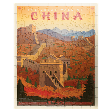 puzzleplate China: Great Wall, Vintage Poster 100 Jigsaw Puzzle
