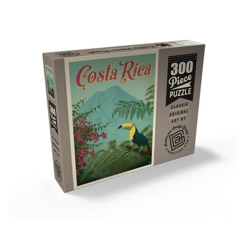 Costa Rica: Toucan in the jungle, Vintage Poster 300 Jigsaw Puzzle box view2