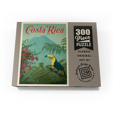 Costa Rica: Toucan in the jungle, Vintage Poster 300 Jigsaw Puzzle box view3