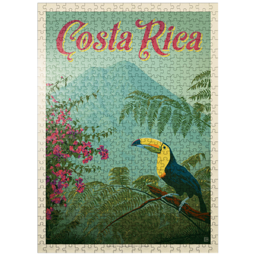 puzzleplate Costa Rica: Toucan in the jungle, Vintage Poster 500 Jigsaw Puzzle