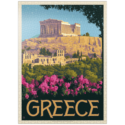 puzzleplate Greece: The Parthenon, Vintage Poster 1000 Jigsaw Puzzle