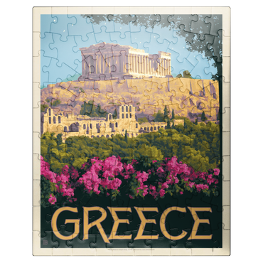 puzzleplate Greece: The Parthenon, Vintage Poster 100 Jigsaw Puzzle