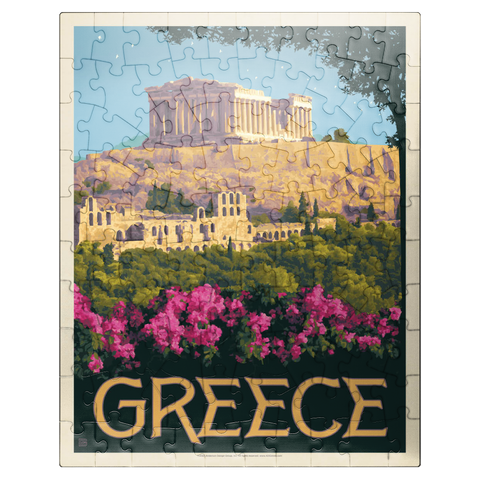 puzzleplate Greece: The Parthenon, Vintage Poster 100 Jigsaw Puzzle