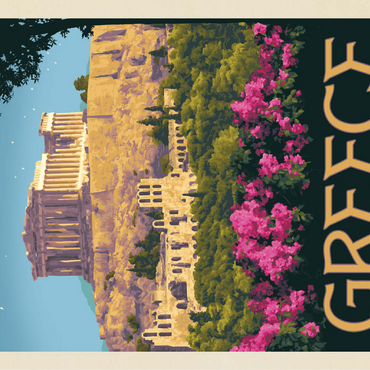 Greece: The Parthenon, Vintage Poster 100 Jigsaw Puzzle 3D Modell