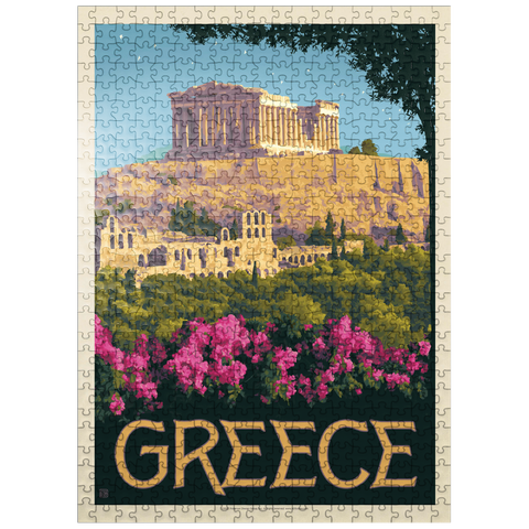 puzzleplate Greece: The Parthenon, Vintage Poster 500 Jigsaw Puzzle