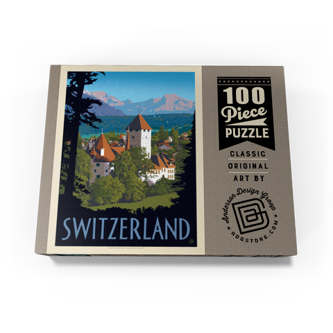 Switzerland, Vintage Travel Poster 100 Jigsaw Puzzle box view3