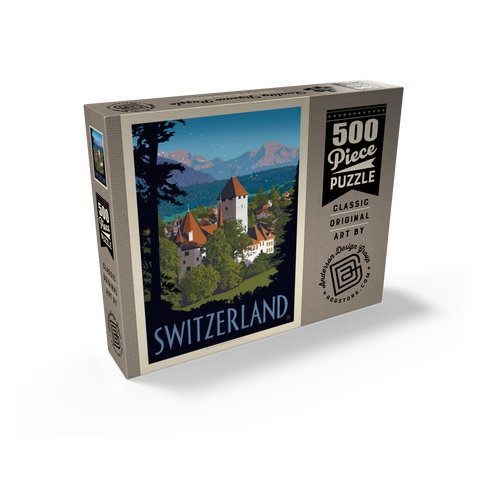 Switzerland, Vintage Travel Poster 500 Jigsaw Puzzle box view2