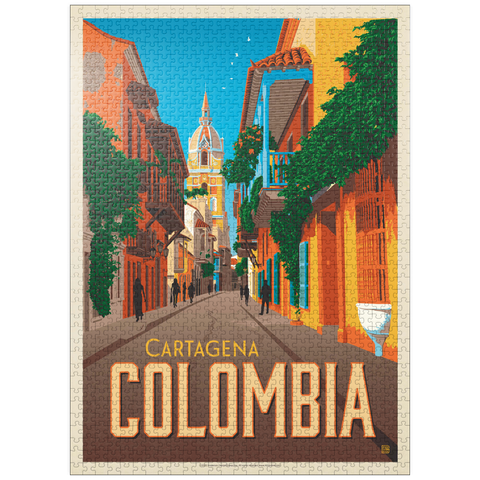 puzzleplate Colombia: Cartagena, Vintage Poster 1000 Jigsaw Puzzle