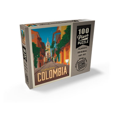 Colombia: Cartagena, Vintage Poster 100 Jigsaw Puzzle box view2