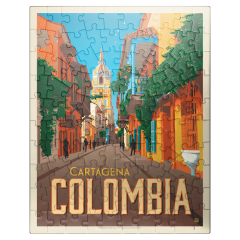 puzzleplate Colombia: Cartagena, Vintage Poster 100 Jigsaw Puzzle