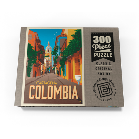 Colombia: Cartagena, Vintage Poster 300 Jigsaw Puzzle box view3