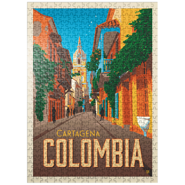 puzzleplate Colombia: Cartagena, Vintage Poster 500 Jigsaw Puzzle