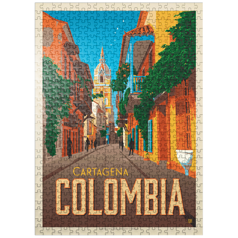 puzzleplate Colombia: Cartagena, Vintage Poster 500 Jigsaw Puzzle