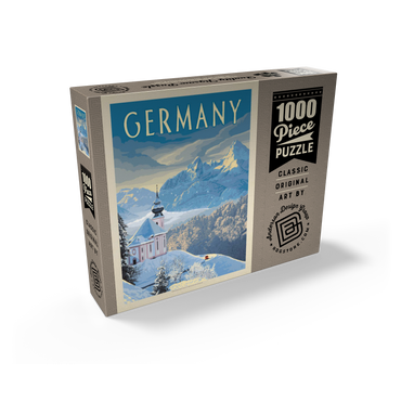 Germany: Bavarian Alps, Vintage Poster 1000 Jigsaw Puzzle box view2