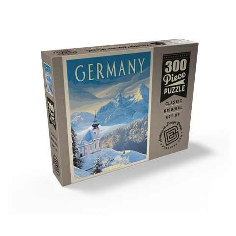 Germany: Bavarian Alps, Vintage Poster 300 Jigsaw Puzzle box view2