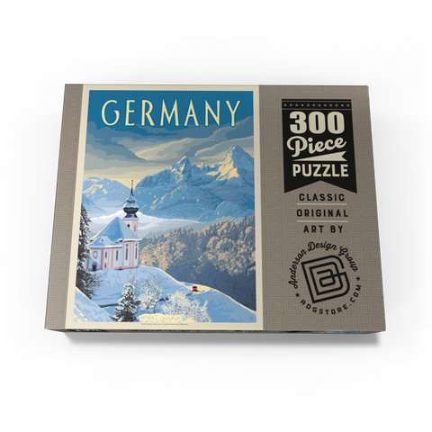 Germany: Bavarian Alps, Vintage Poster 300 Jigsaw Puzzle box view3