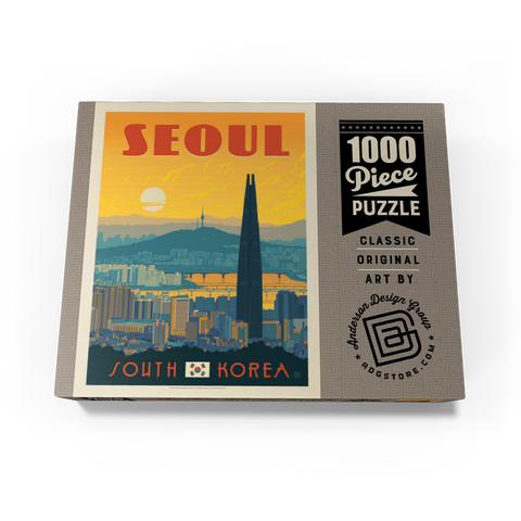 South Korea: Seoul, Vintage Poster 1000 Jigsaw Puzzle box view3