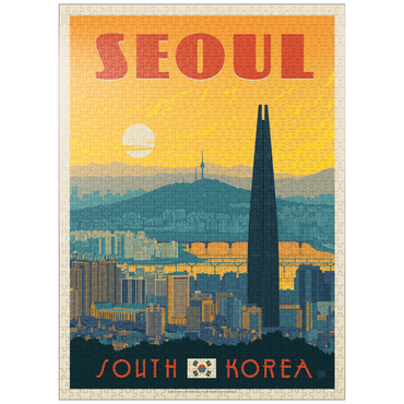 puzzleplate South Korea: Seoul, Vintage Poster 1000 Jigsaw Puzzle