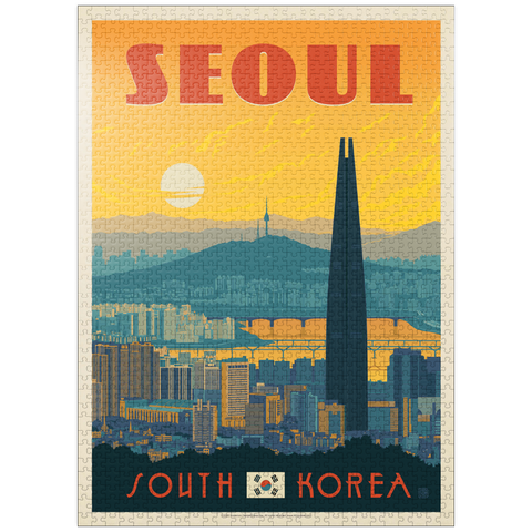 puzzleplate South Korea: Seoul, Vintage Poster 1000 Jigsaw Puzzle