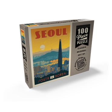 South Korea: Seoul, Vintage Poster 100 Jigsaw Puzzle box view2