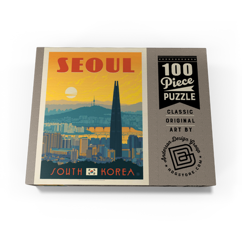 South Korea: Seoul, Vintage Poster 100 Jigsaw Puzzle box view3