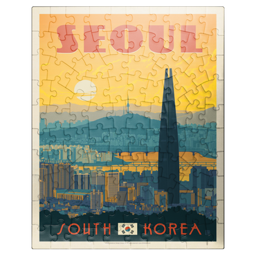 puzzleplate South Korea: Seoul, Vintage Poster 100 Jigsaw Puzzle