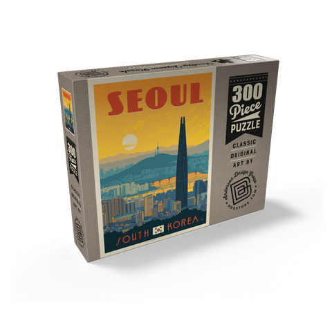 South Korea: Seoul, Vintage Poster 300 Jigsaw Puzzle box view2