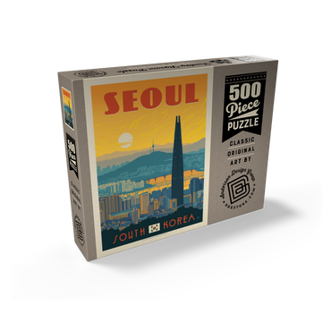 South Korea: Seoul, Vintage Poster 500 Jigsaw Puzzle box view2