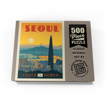 South Korea: Seoul, Vintage Poster 500 Jigsaw Puzzle box view3
