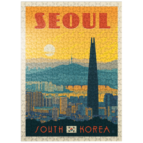 puzzleplate South Korea: Seoul, Vintage Poster 500 Jigsaw Puzzle