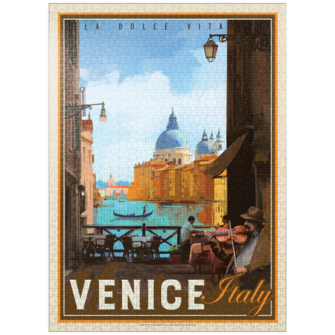 puzzleplate Italy, Venice: La Dolce Vita, Vintage Poster 1000 Jigsaw Puzzle