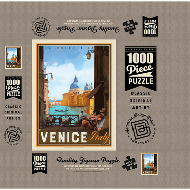 Italy, Venice: La Dolce Vita, Vintage Poster 1000 Jigsaw Puzzle box 3D Modell