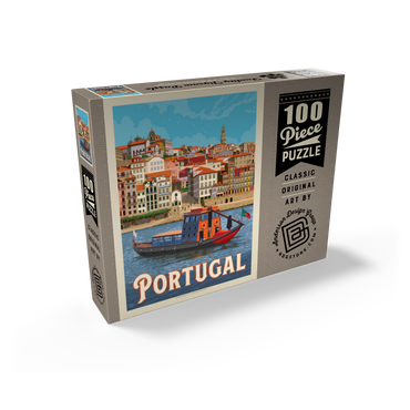 Portugal: Porto District, Vintage Poster 100 Jigsaw Puzzle box view2