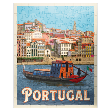 puzzleplate Portugal: Porto District, Vintage Poster 100 Jigsaw Puzzle
