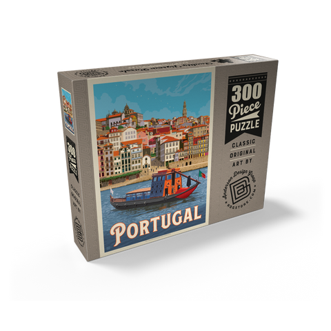 Portugal: Porto District, Vintage Poster 300 Jigsaw Puzzle box view2