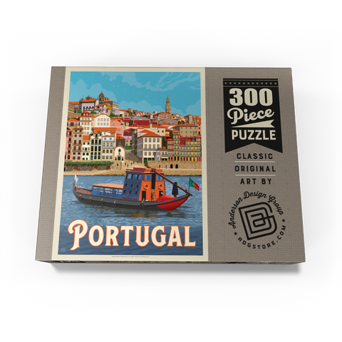 Portugal: Porto District, Vintage Poster 300 Jigsaw Puzzle box view3