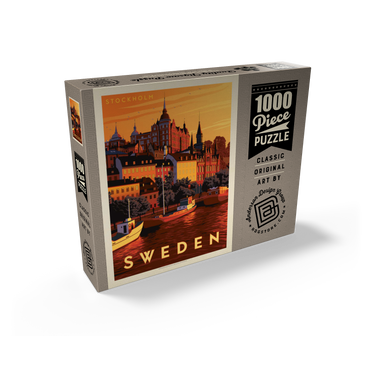 Sweden: Stockholm, Vintage Poster 1000 Jigsaw Puzzle box view2
