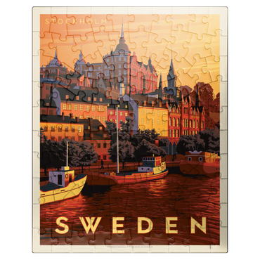 puzzleplate Sweden: Stockholm, Vintage Poster 100 Jigsaw Puzzle