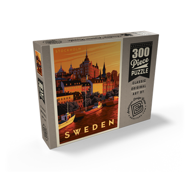 Sweden: Stockholm, Vintage Poster 300 Jigsaw Puzzle box view2