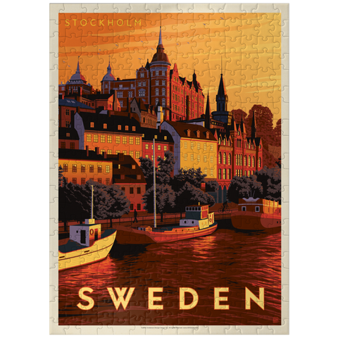 puzzleplate Sweden: Stockholm, Vintage Poster 300 Jigsaw Puzzle