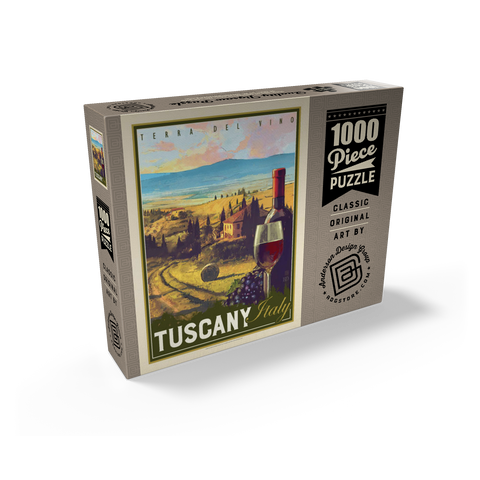 Italy, Tuscany: Terra Del Vino, Vintage Poster 1000 Jigsaw Puzzle box view2