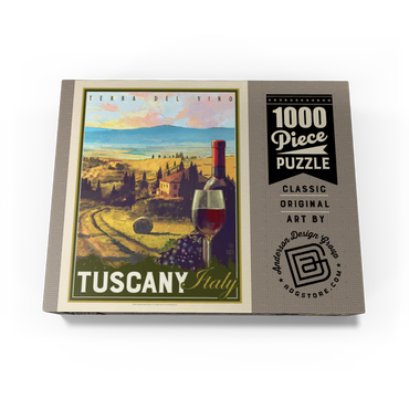 Italy, Tuscany: Terra Del Vino, Vintage Poster 1000 Jigsaw Puzzle box view3