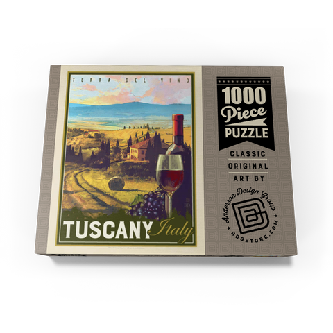 Italy, Tuscany: Terra Del Vino, Vintage Poster 1000 Jigsaw Puzzle box view3