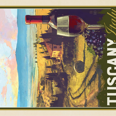 Italy, Tuscany: Terra Del Vino, Vintage Poster 100 Jigsaw Puzzle 3D Modell
