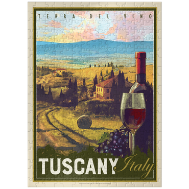 puzzleplate Italy, Tuscany: Terra Del Vino, Vintage Poster 300 Jigsaw Puzzle